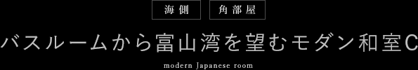 バスルームから富山湾を望むモダン和室