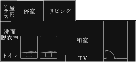 特別灯和洋室 間取り図